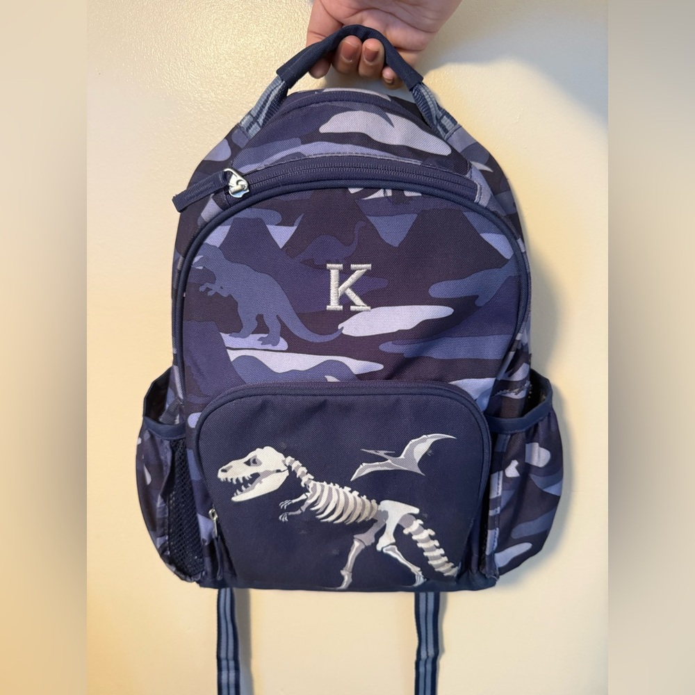 Pottery Barn Kids Mackenzie LIGHTS UP Dino Dinosaur Backpack K